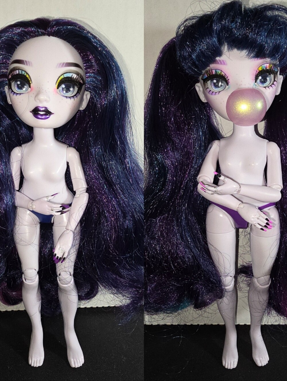 Rainbow High Shadow Purple Storm Twins Veronica & Naomi Dolls